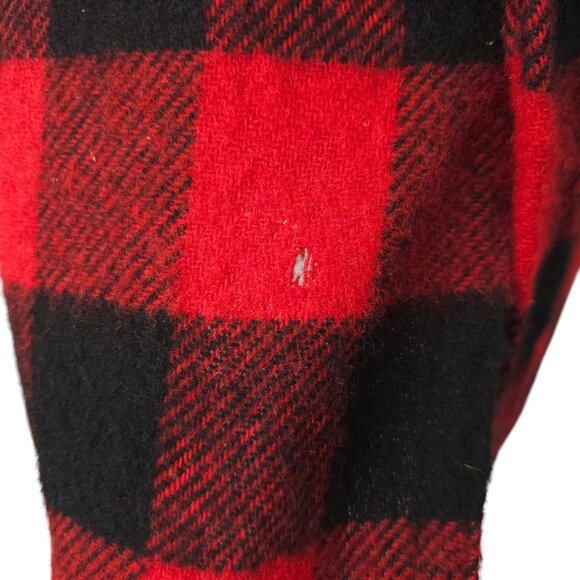 Towncraft Buffalo Plaid Shacket READ Shirt Jacket Mens L Vintage 80s Wool Blend - Picture 3 of 16